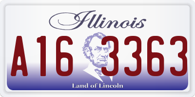 IL license plate A163363
