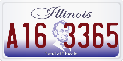 IL license plate A163365