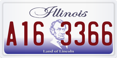IL license plate A163366