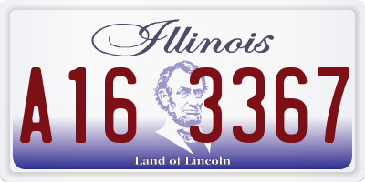 IL license plate A163367