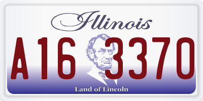 IL license plate A163370