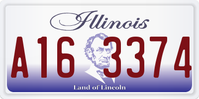 IL license plate A163374