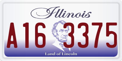 IL license plate A163375