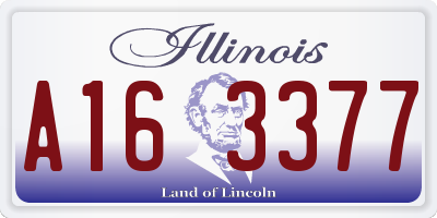 IL license plate A163377