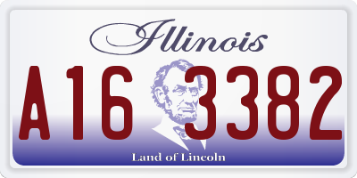 IL license plate A163382