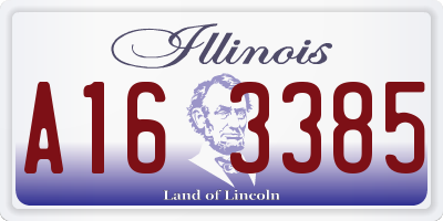 IL license plate A163385