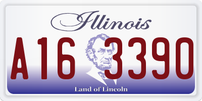 IL license plate A163390