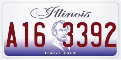 IL license plate A163392