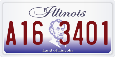 IL license plate A163401