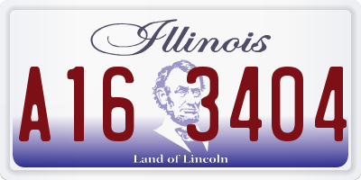 IL license plate A163404