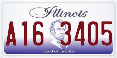 IL license plate A163405