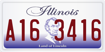 IL license plate A163416