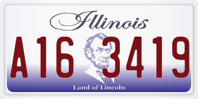 IL license plate A163419