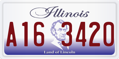 IL license plate A163420