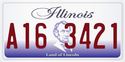 IL license plate A163421