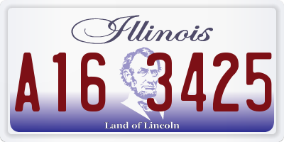 IL license plate A163425