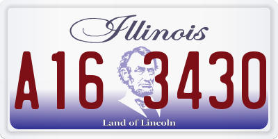 IL license plate A163430