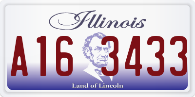 IL license plate A163433