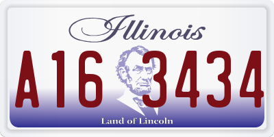 IL license plate A163434