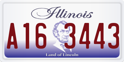 IL license plate A163443