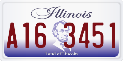 IL license plate A163451