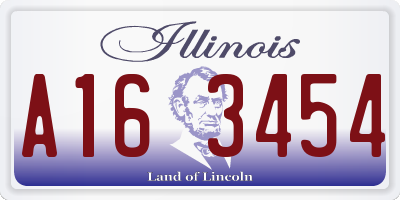 IL license plate A163454