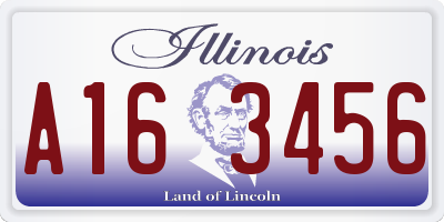 IL license plate A163456