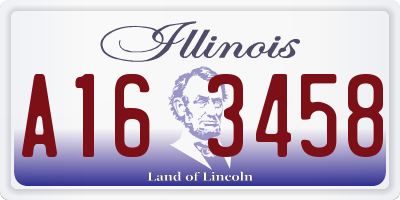 IL license plate A163458