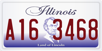 IL license plate A163468
