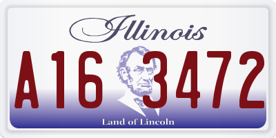 IL license plate A163472