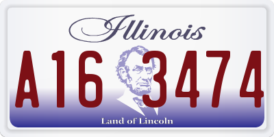 IL license plate A163474