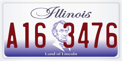 IL license plate A163476