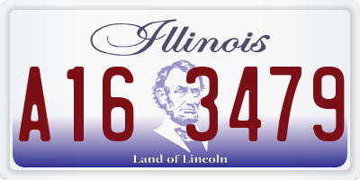 IL license plate A163479