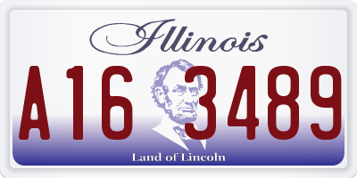 IL license plate A163489