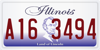 IL license plate A163494