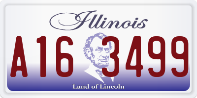 IL license plate A163499
