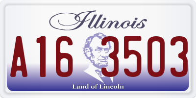 IL license plate A163503