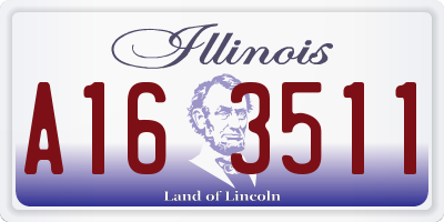 IL license plate A163511