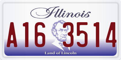 IL license plate A163514