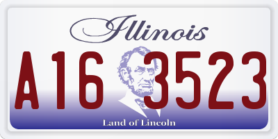 IL license plate A163523