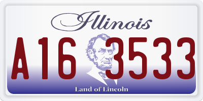 IL license plate A163533