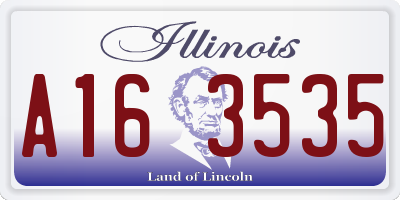 IL license plate A163535