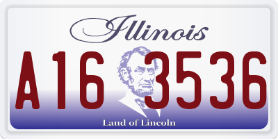 IL license plate A163536