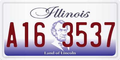 IL license plate A163537
