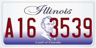 IL license plate A163539