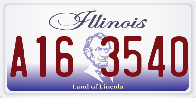 IL license plate A163540
