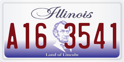 IL license plate A163541