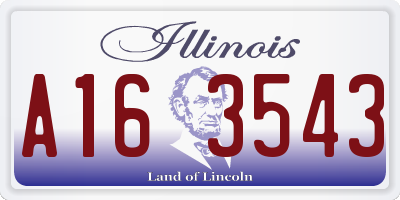 IL license plate A163543