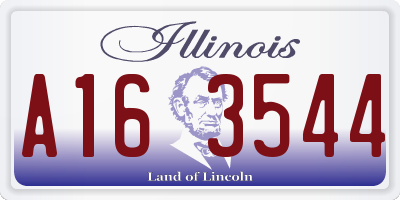 IL license plate A163544