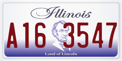 IL license plate A163547